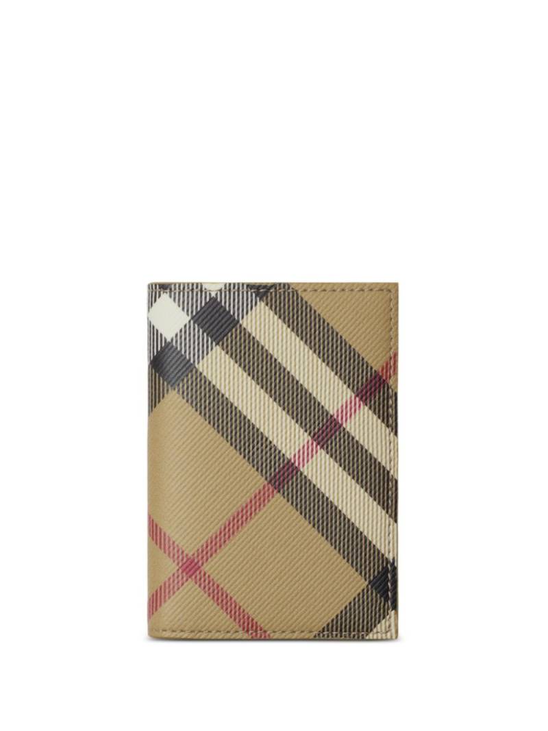 Burberry check-pattern bi-fold card holder - Neutrals von Burberry