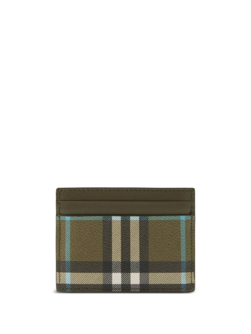 Burberry check-pattern card holder - Green von Burberry