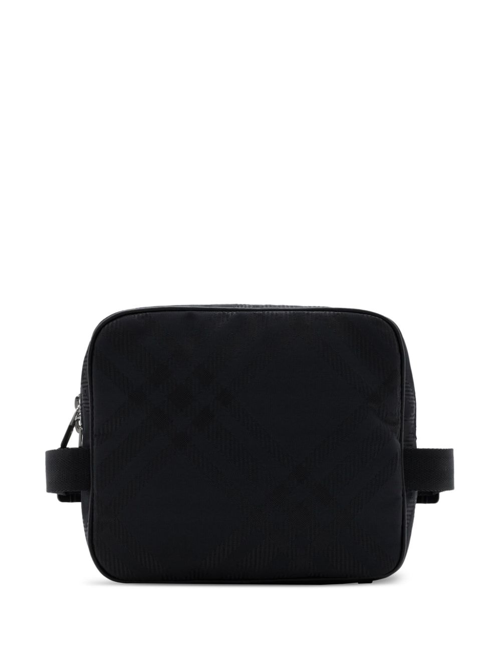Burberry check-pattern jacquard wash bag - Black von Burberry