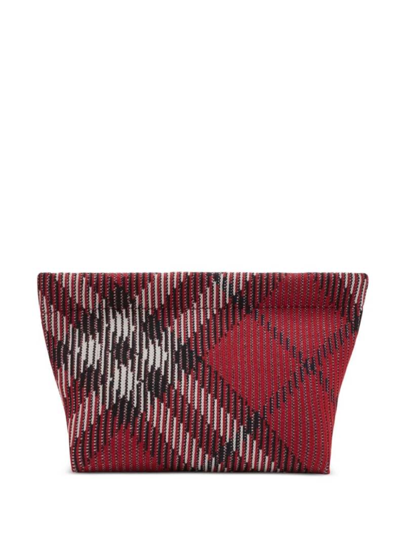 Burberry check pattern knit clutch bag - Red von Burberry