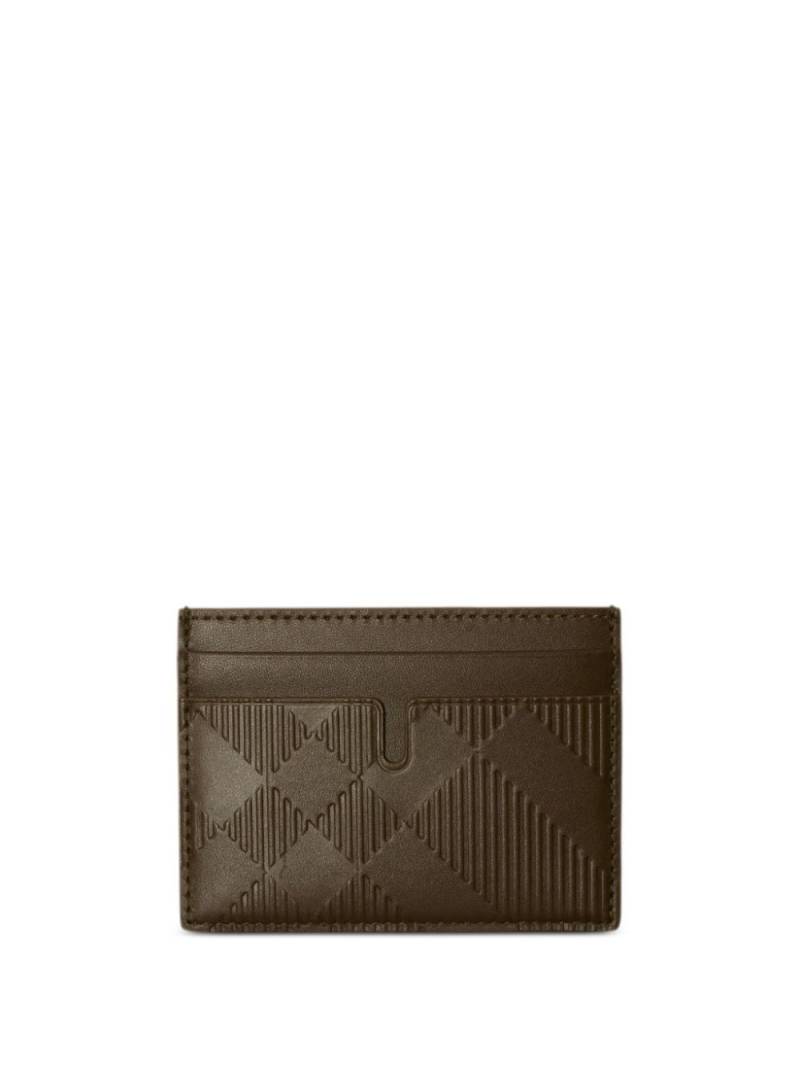 Burberry check-pattern leather card holder - Brown von Burberry