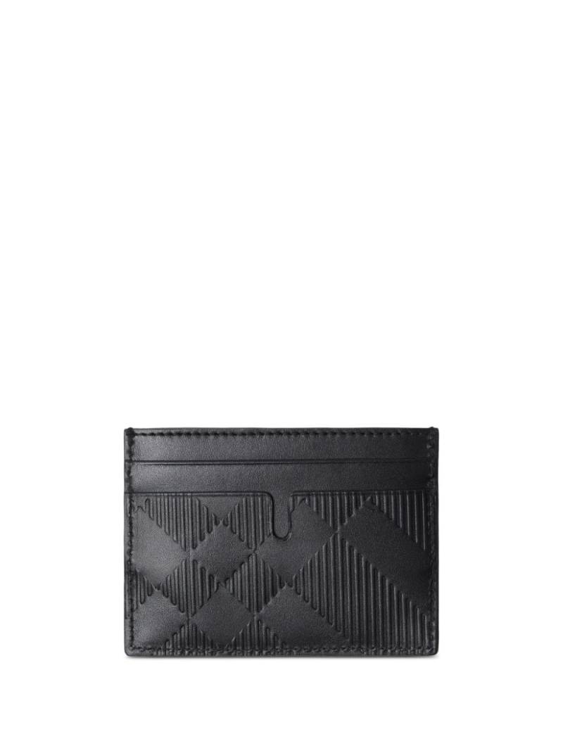 Burberry check-pattern leather cardholder - Black von Burberry