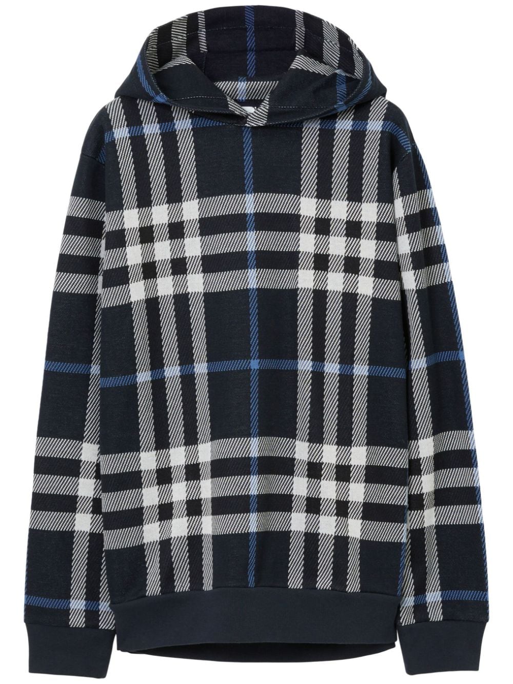 Burberry check-pattern long-sleeve hoodie - Black von Burberry