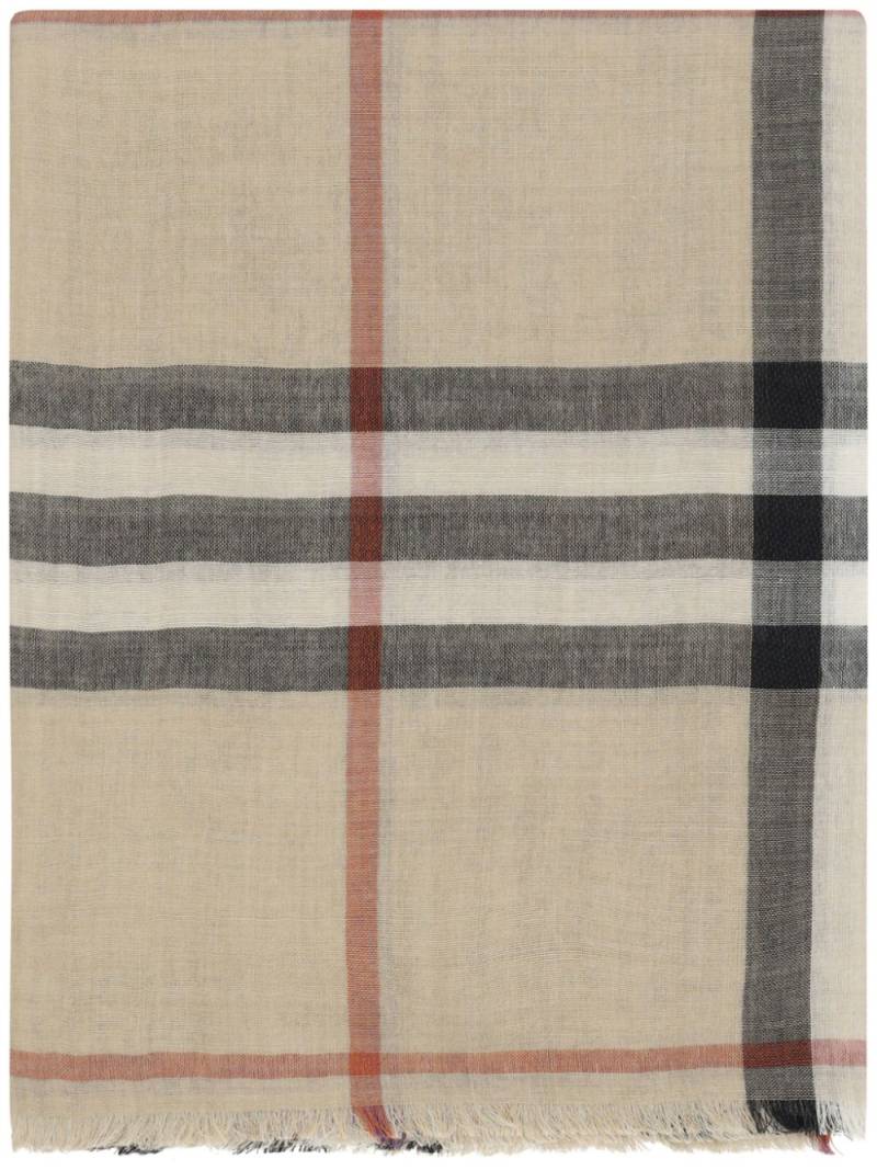 Burberry check-pattern scarf - Neutrals von Burberry