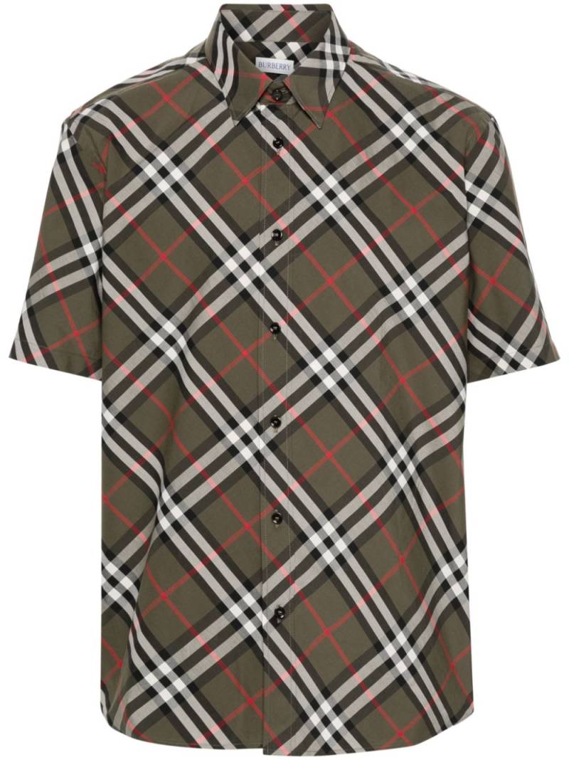 Burberry check-pattern shirt - Green von Burberry