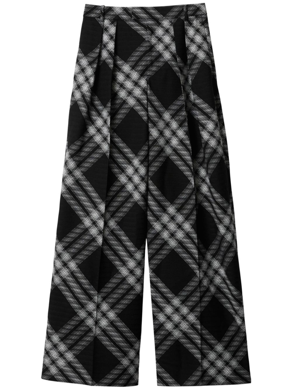 Burberry check-pattern wool trousers - Black von Burberry