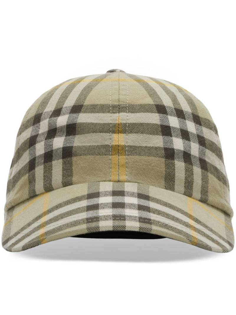 Burberry check-print baseball cap - Green von Burberry