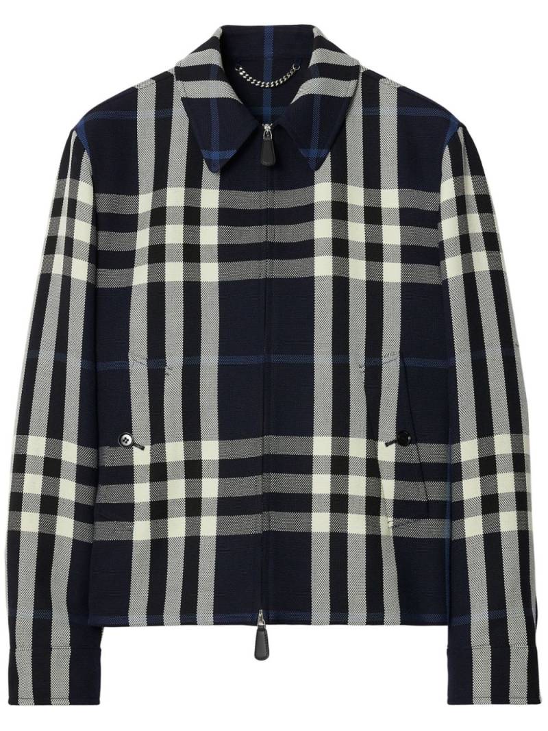 Burberry check-print wool-blend jacket - White von Burberry