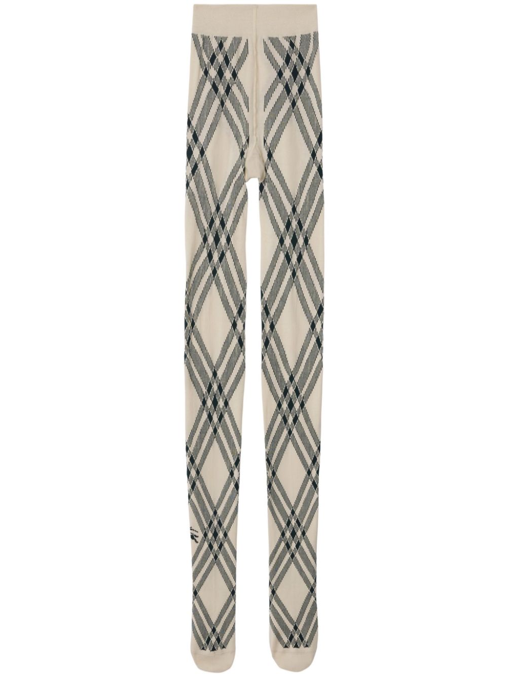 Burberry check-print wool-blend tights - Neutrals von Burberry