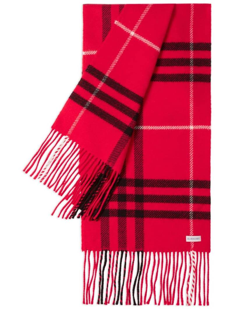 Burberry check-print wool-cashmere scarf - Red von Burberry