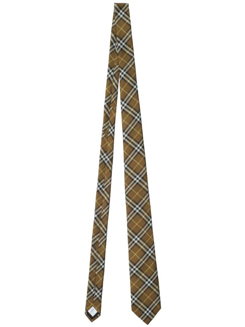 Burberry check silk tie - Green von Burberry