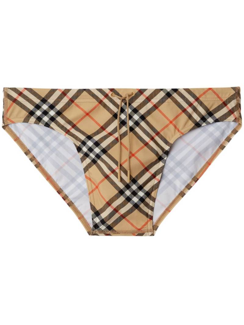 Burberry check swim shorts - Neutrals von Burberry