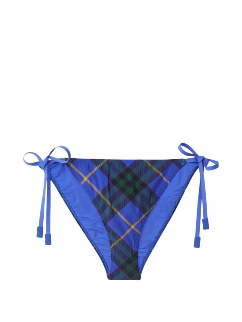 Burberry checked bikini briefs - Blue von Burberry