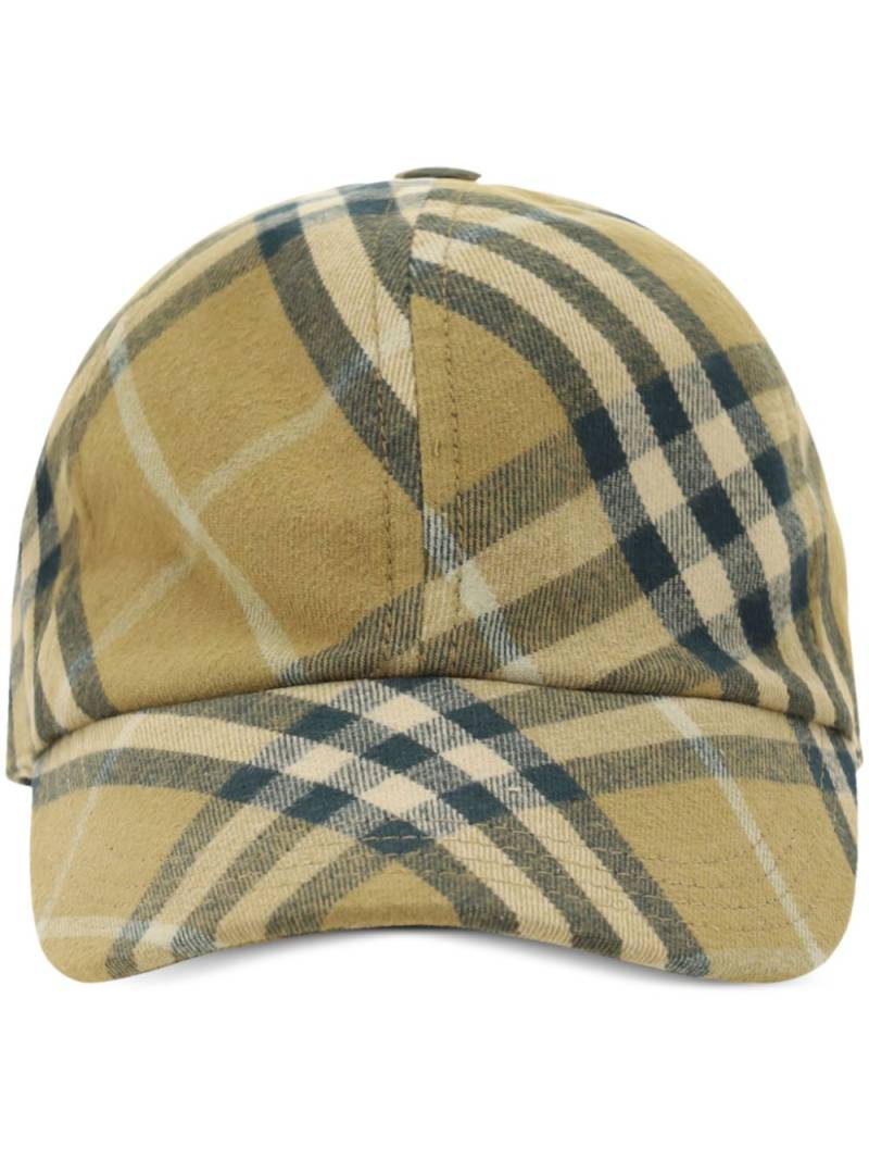 Burberry checked cotton cap - Neutrals von Burberry