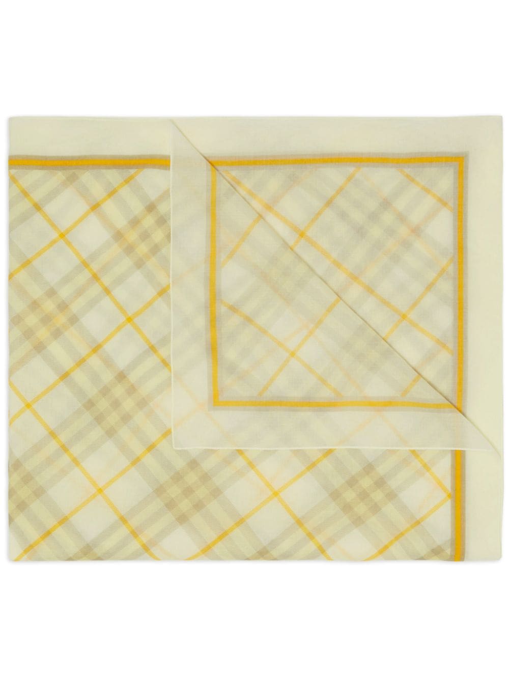 Burberry checked cotton scarf - Neutrals von Burberry