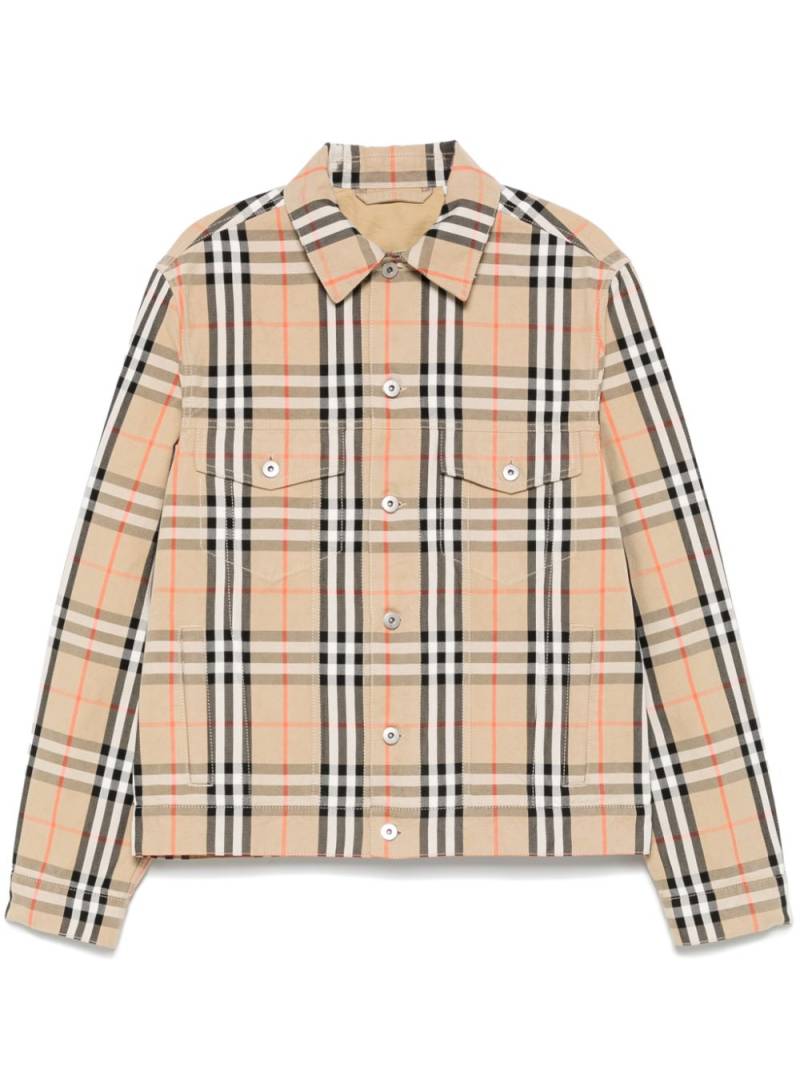 Burberry checked jacket - Neutrals von Burberry