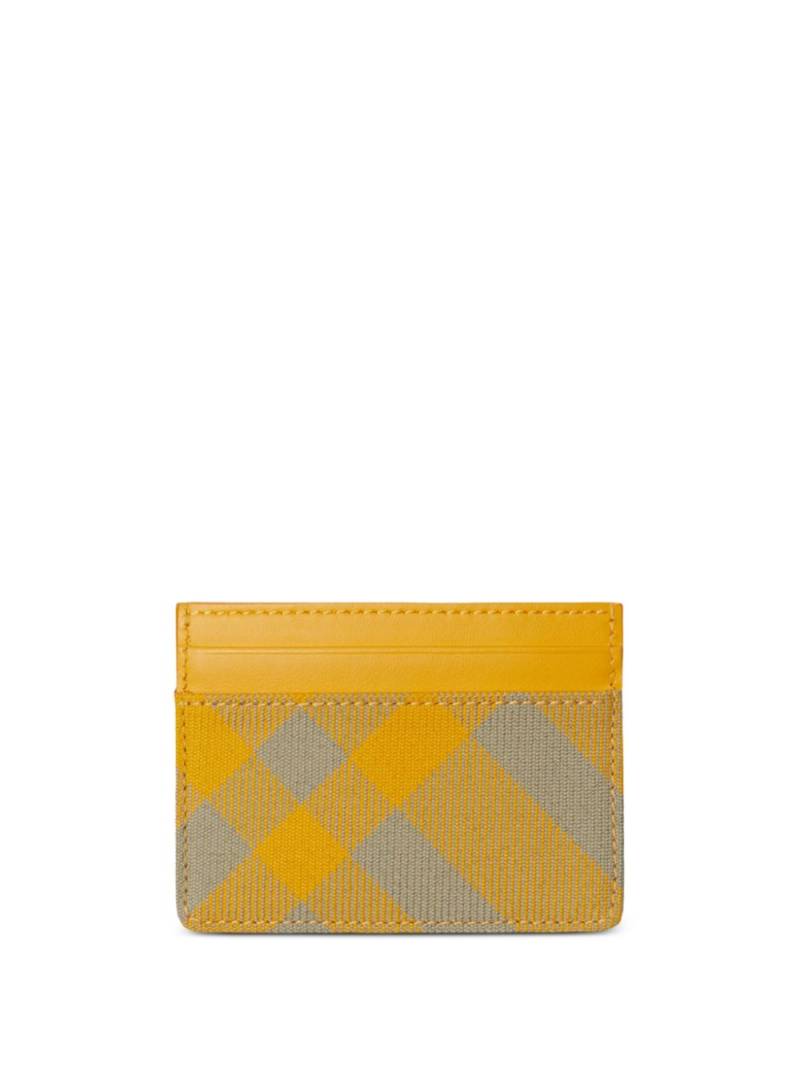 Burberry checked leather cardholder - Neutrals von Burberry