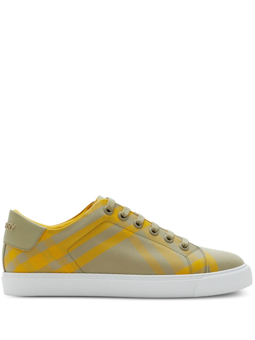 Burberry checked low-top canvas sneakers - Green von Burberry