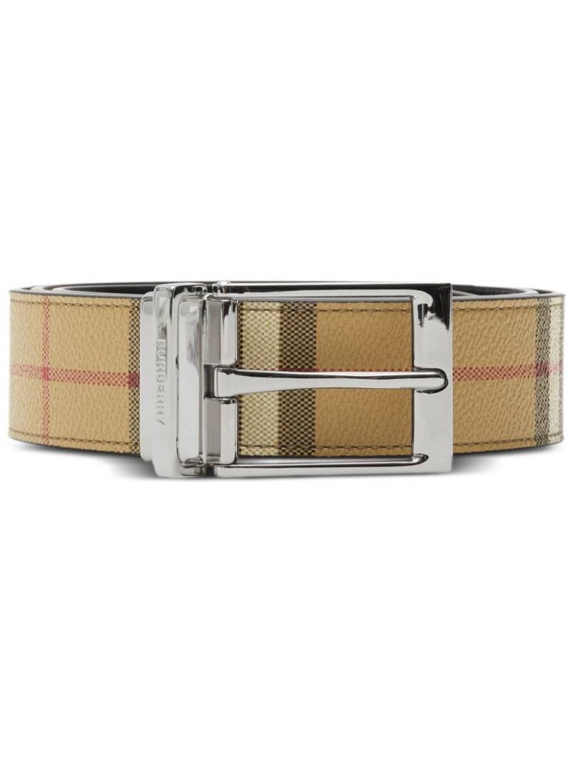 Burberry reversible checked belt - Neutrals von Burberry