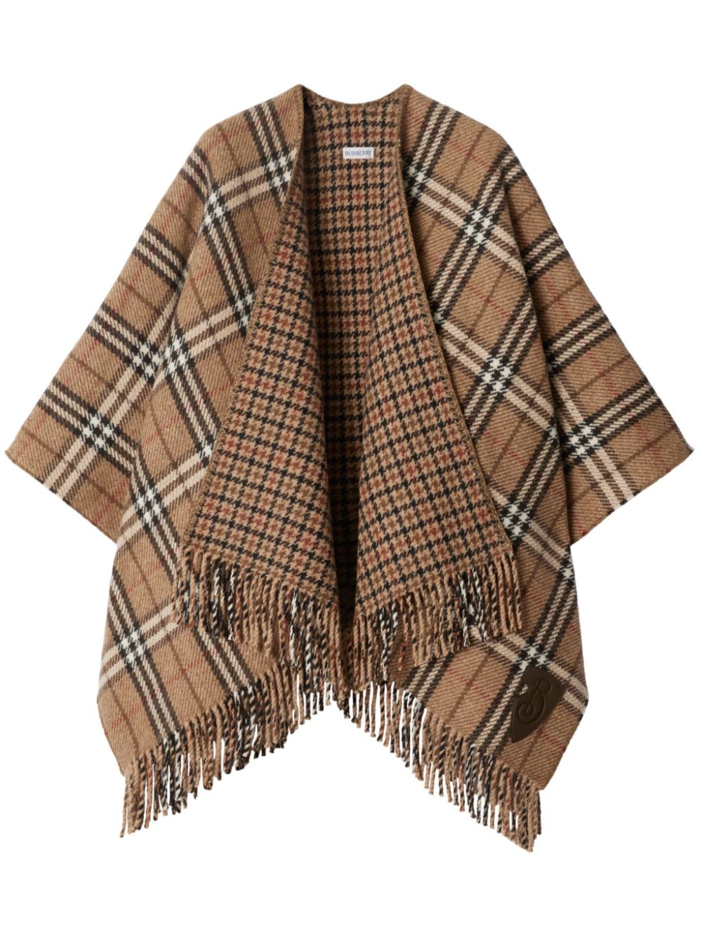 Burberry checked reversible cape - Brown von Burberry