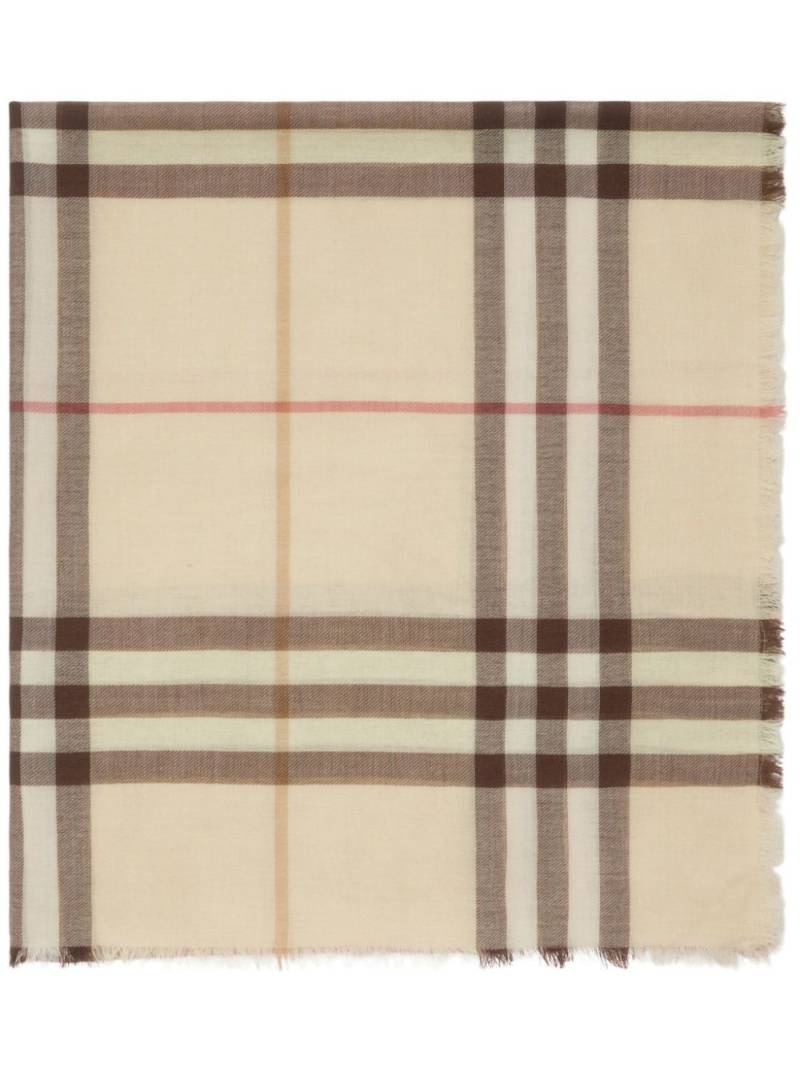 Burberry checked scarf - Neutrals von Burberry