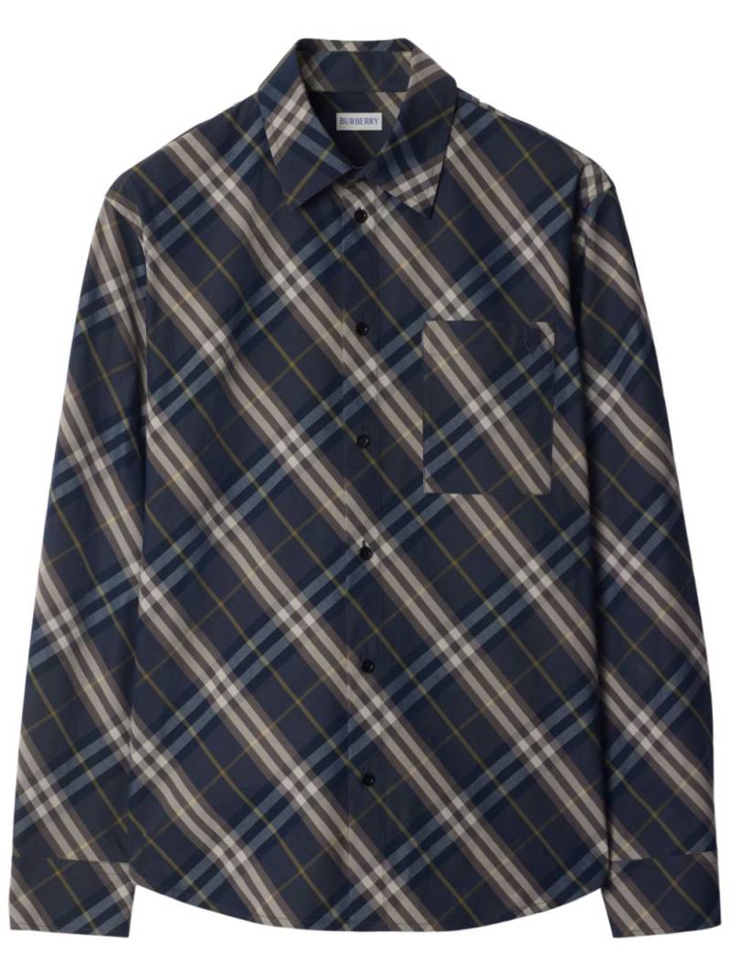 Burberry checked shirt - Grey von Burberry