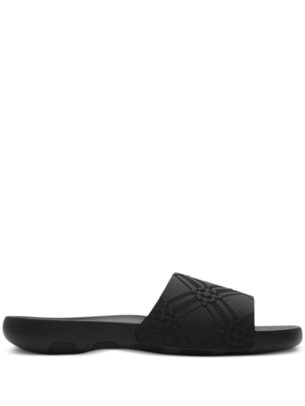 Burberry checked slides - Black von Burberry