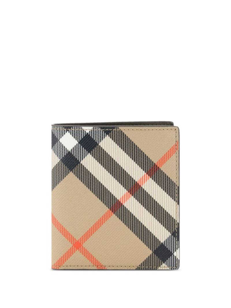 Burberry checked wallet - Neutrals von Burberry