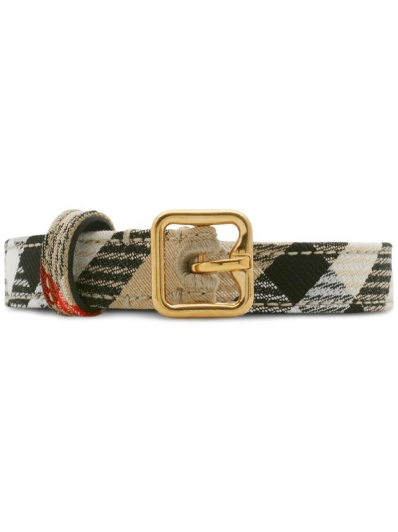 Burberry checkered B-buckle belt - Neutrals von Burberry