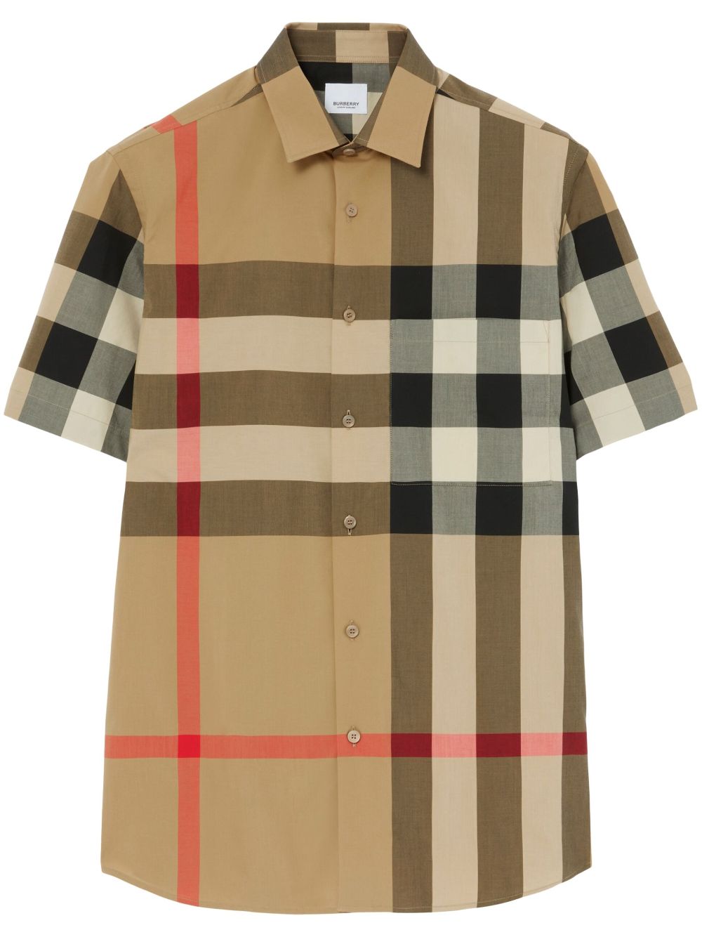 Burberry checkered short-sleeved shirt - Neutrals von Burberry