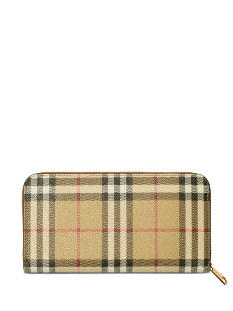 Burberry checkered zip-up wallet - Neutrals von Burberry