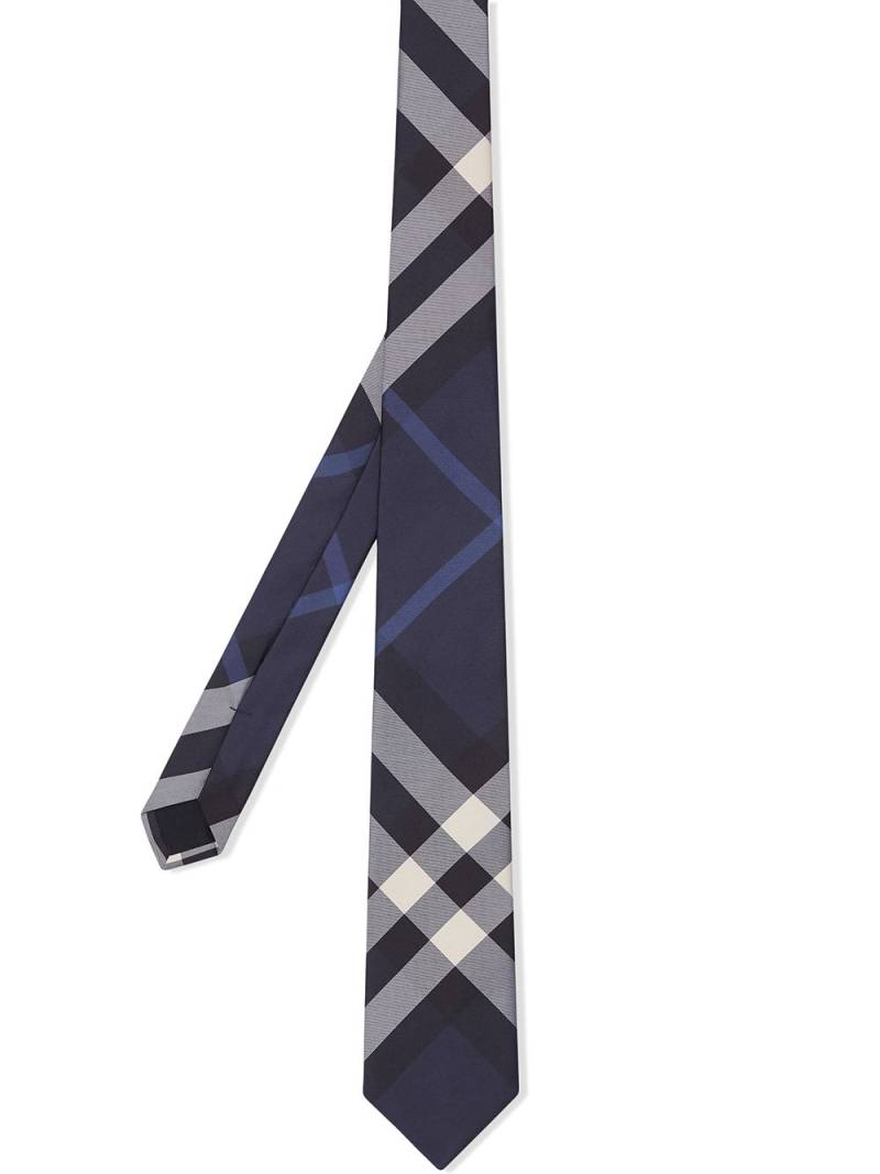 Burberry classic cut check tie - Blue von Burberry