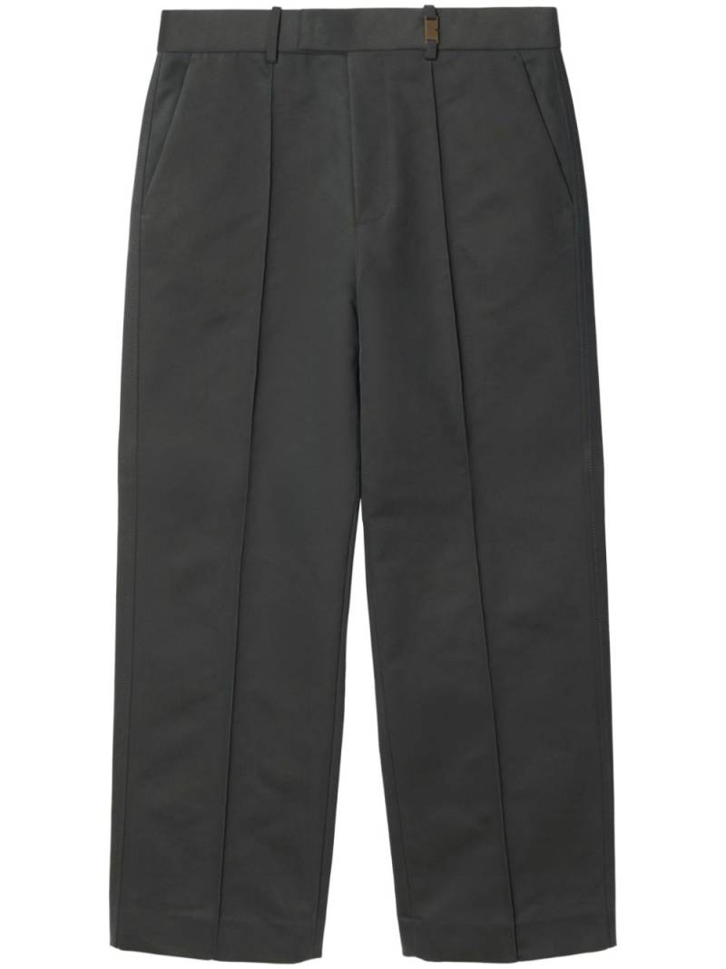 Burberry cotton-blend tailored trousers - Grey von Burberry