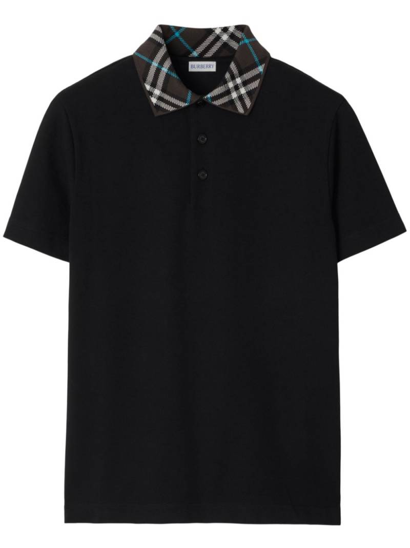 Burberry cotton polo shirt - Black von Burberry