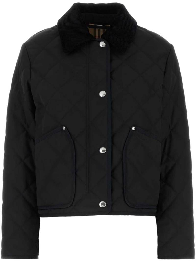 Burberry cropped quilted jacket - Black von Burberry