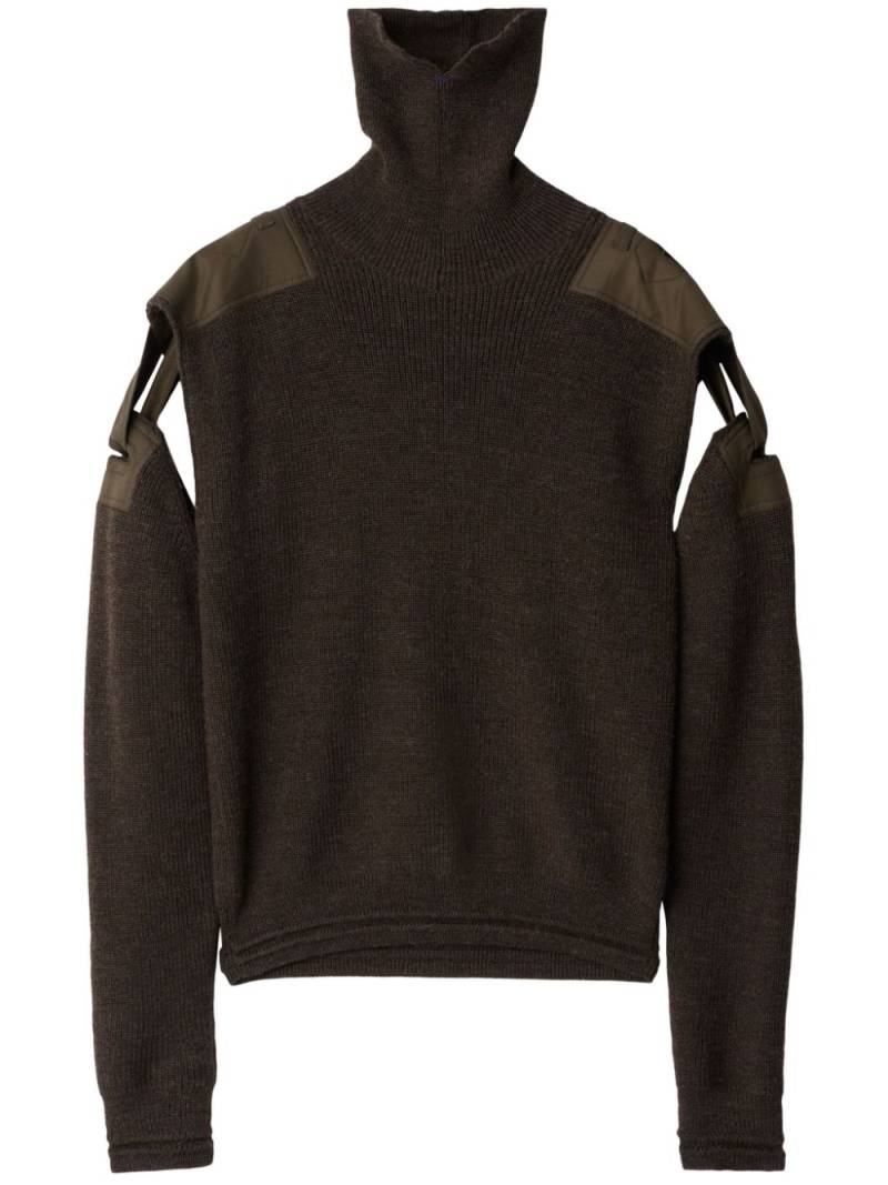 Burberry detachable-sleeve wool jumper - Green von Burberry