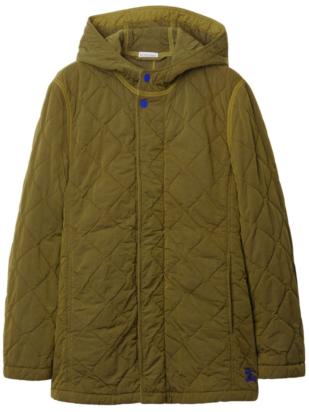 Burberry diamond-quilted hooded jacket - Green von Burberry