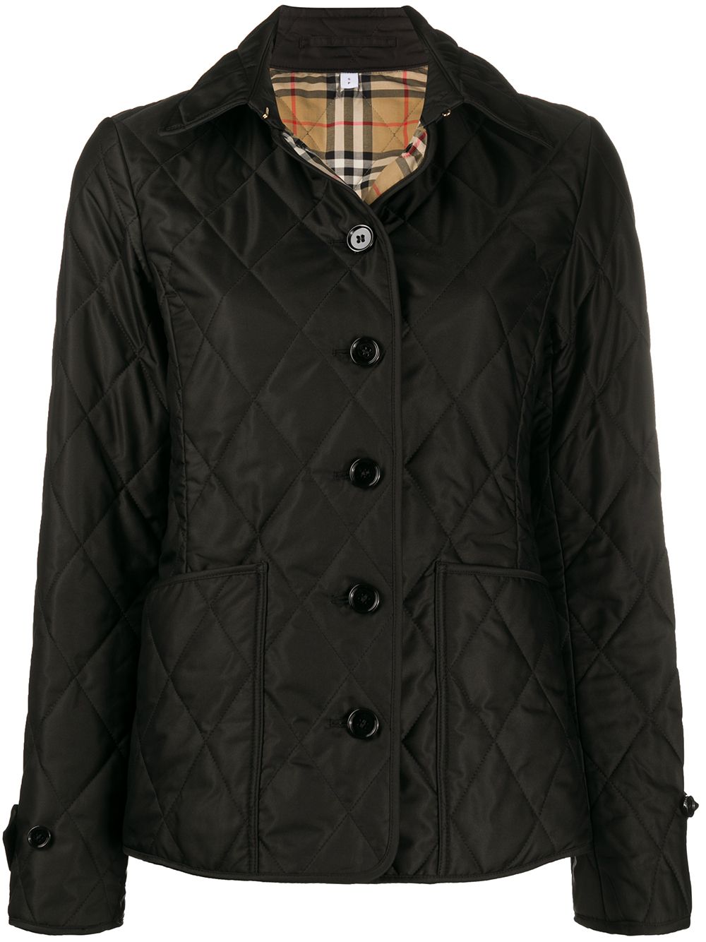 Burberry diamond quilted thermoregulated jacket - Black von Burberry