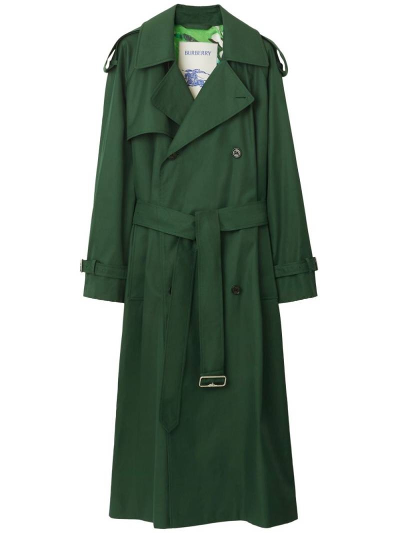 Burberry double-breasted belted trench coat - Green von Burberry