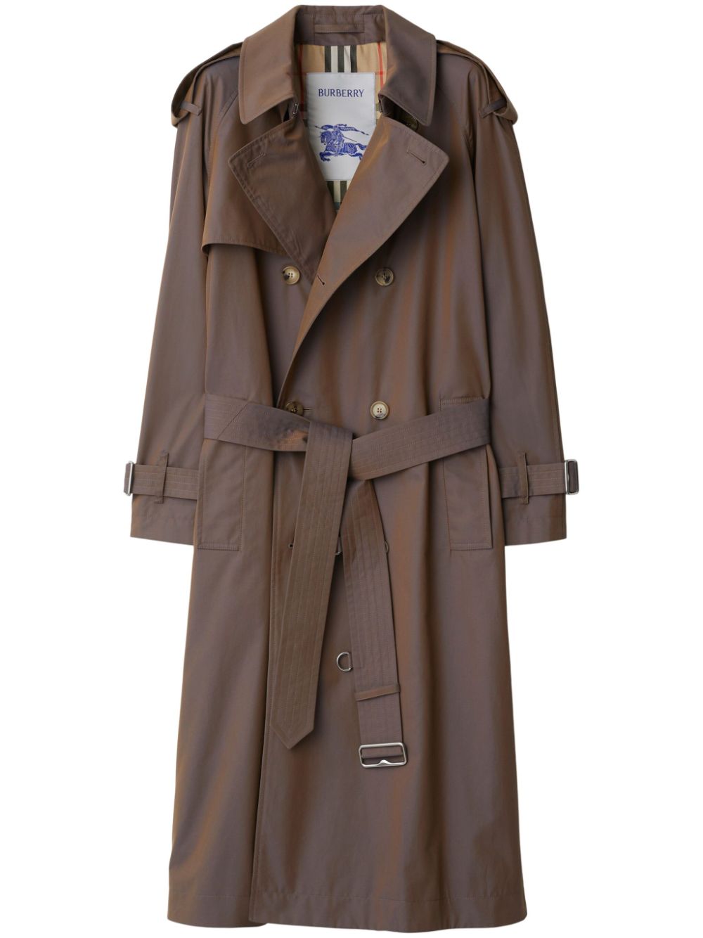 Burberry double-breasted cotton trench coat - Brown von Burberry