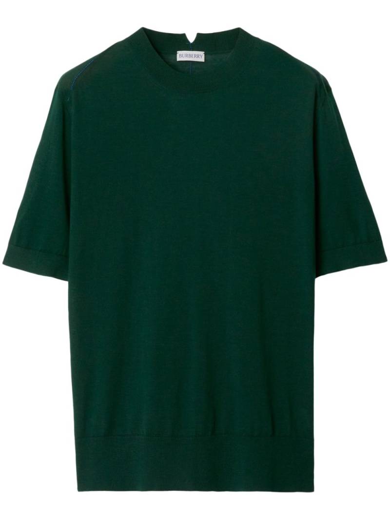 Burberry drop-shoulder wool knitted top - Green von Burberry