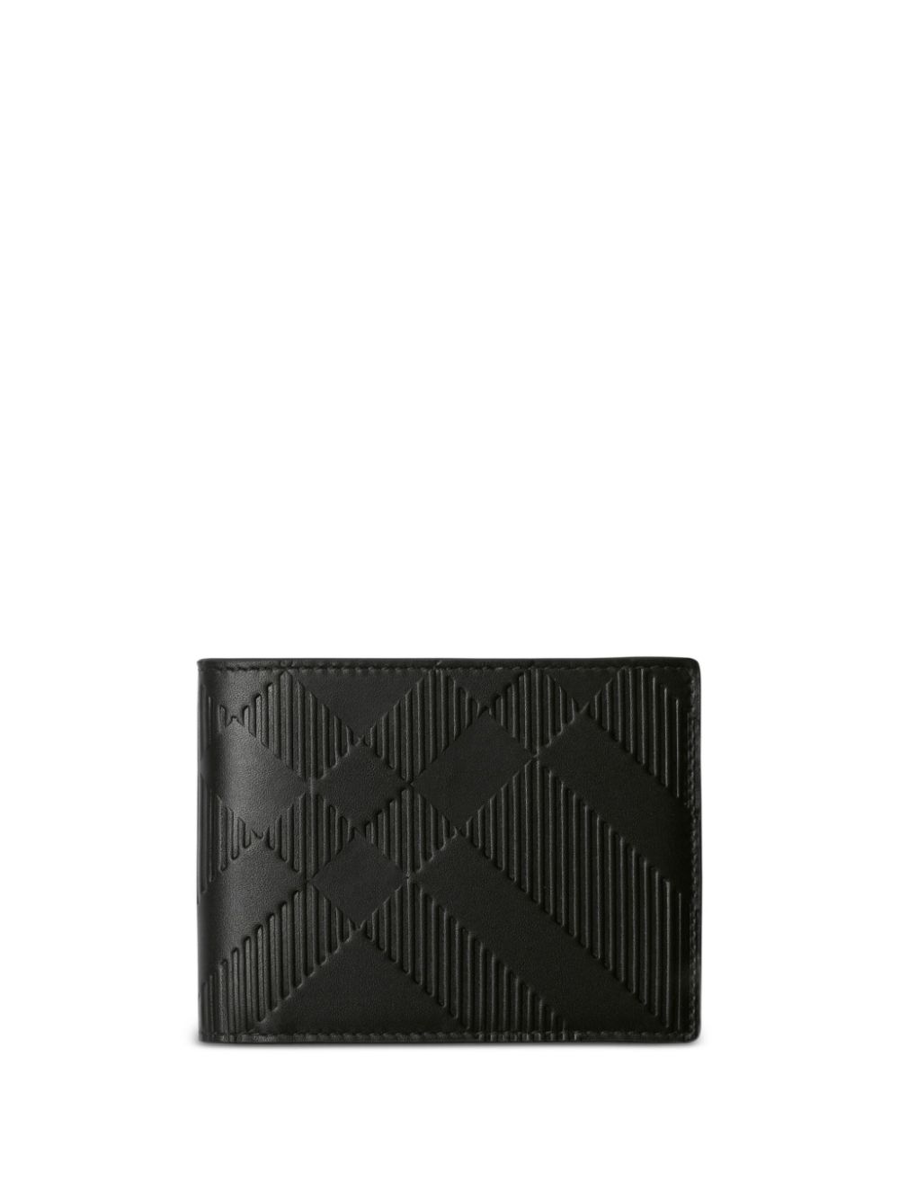 Burberry embossed-check bi-fold wallet - Black von Burberry