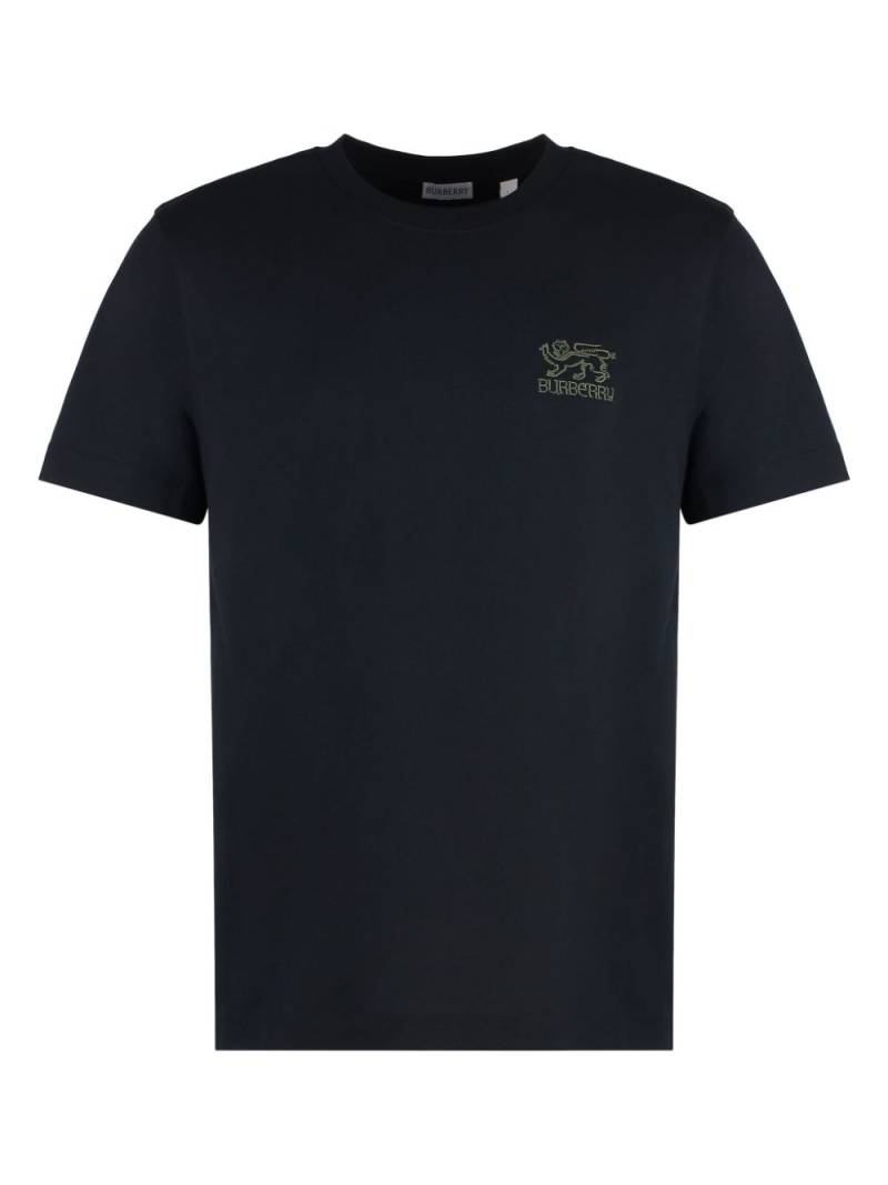 Burberry embroidered-logo T-shirt - Blue von Burberry