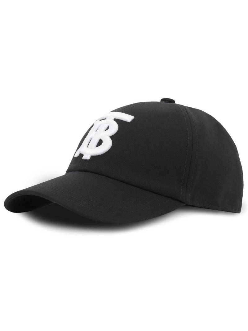 Burberry embroidered-logo cotton cap - Black von Burberry