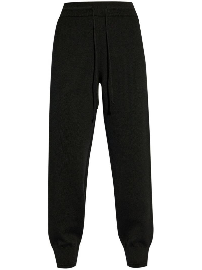 Burberry embroidered-logo knitted track pants - Black von Burberry