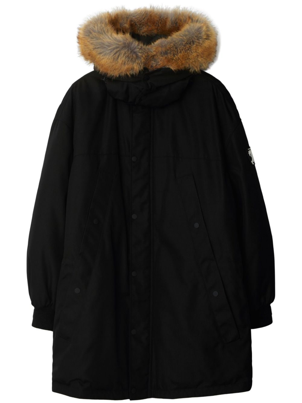 Burberry faux-fur-hood parka coat - Black von Burberry