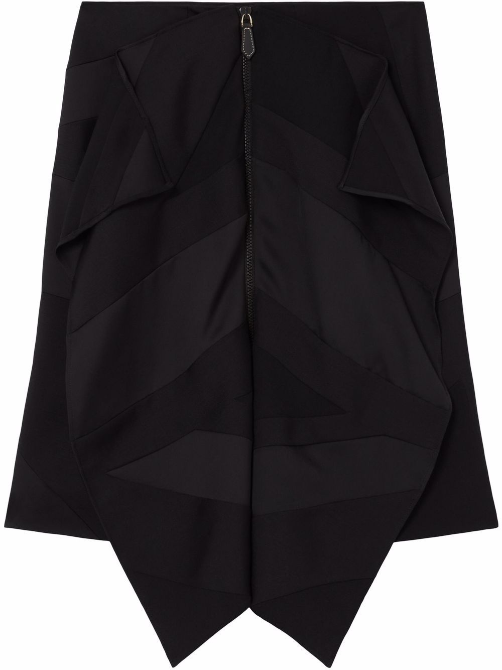 Burberry flag drape-detail skirt - Black von Burberry