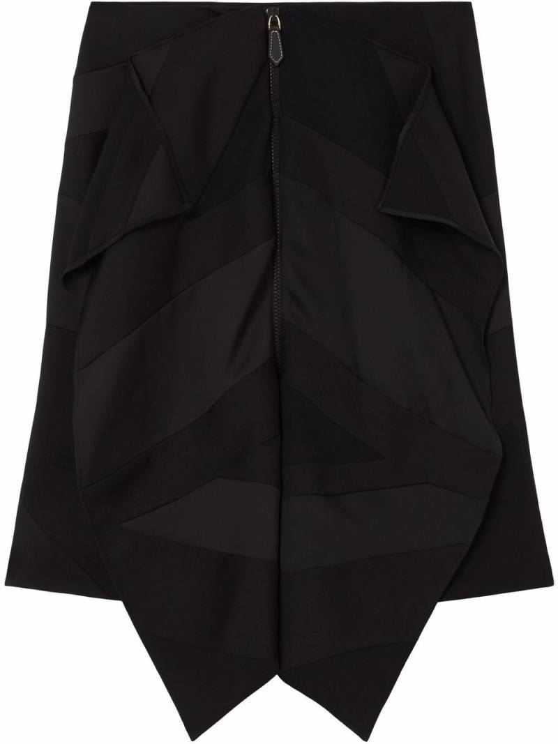 Burberry flag drape-detail skirt - Black von Burberry