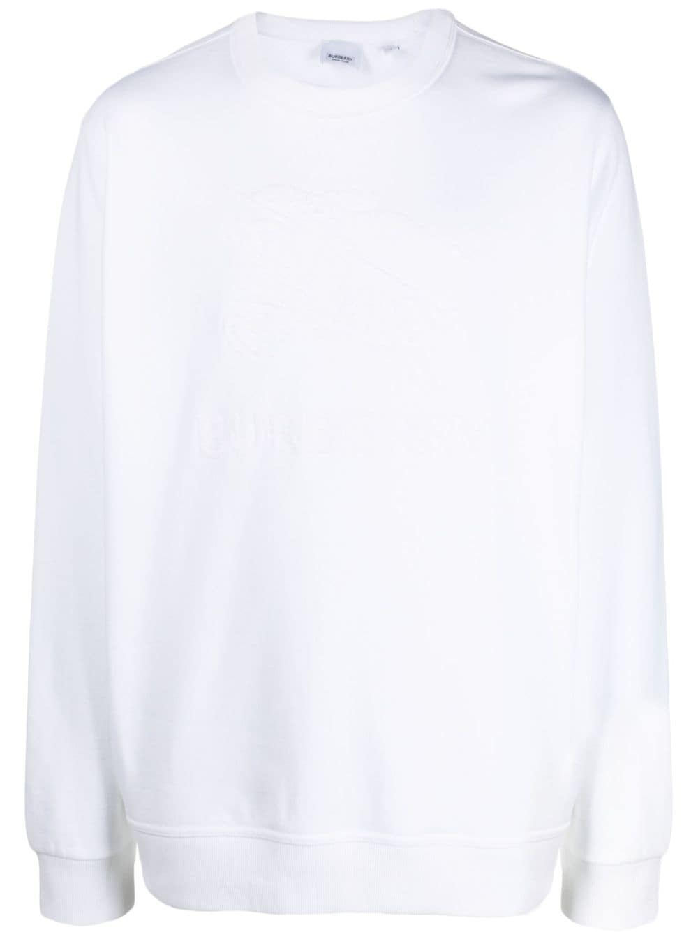 Burberry flocked-logo cotton sweatshirt - White von Burberry
