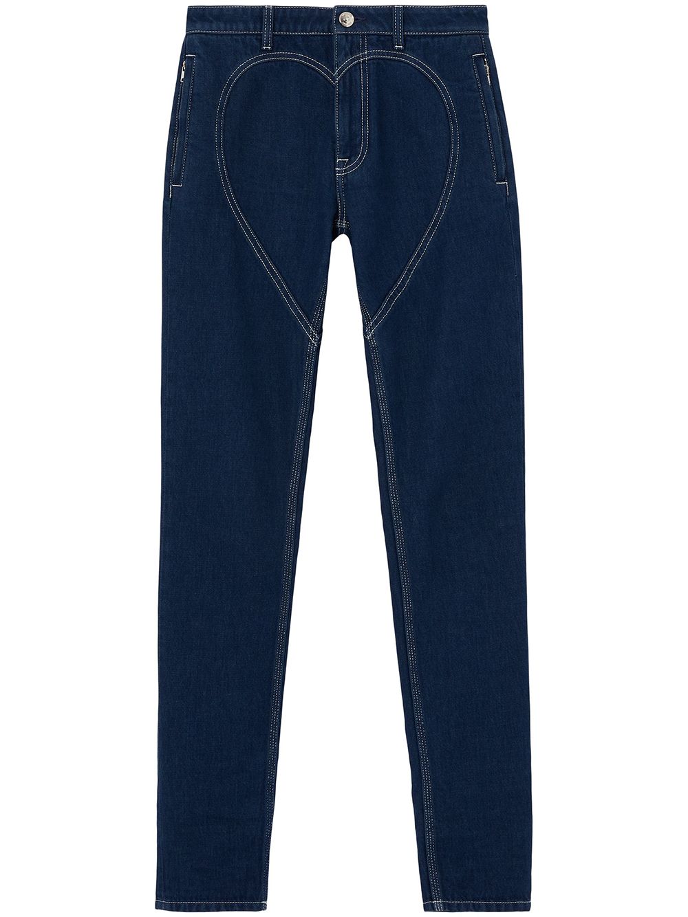 Burberry high-rise heart-motif skinny jeans - Blue von Burberry